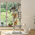 72in Gray Multi-Level Cat Tree with Transparent Capsule O501187