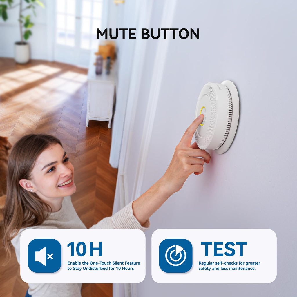 Smoke and Carbon Monoxide Detector 10-Year Battery 1 Pack J84888