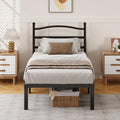 14 Inch Twin Size Metal Platform Bed Frame with Headboard J763523
