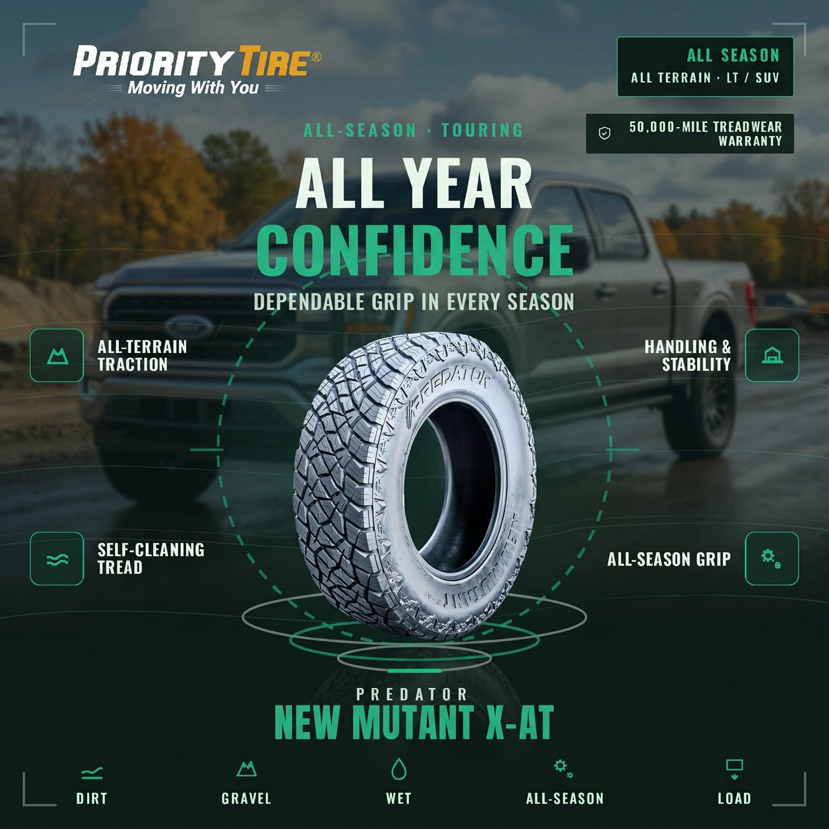 All Terrain 275/55R20 117T XL Light Truck Tire W805995