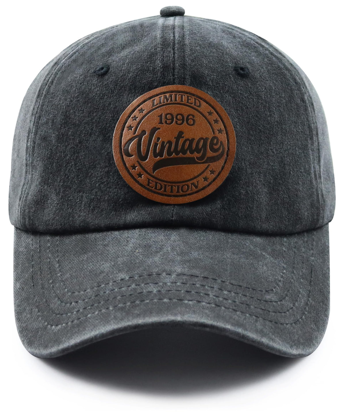 Vintage Adjustable Leather Patch Baseball Cap C37193