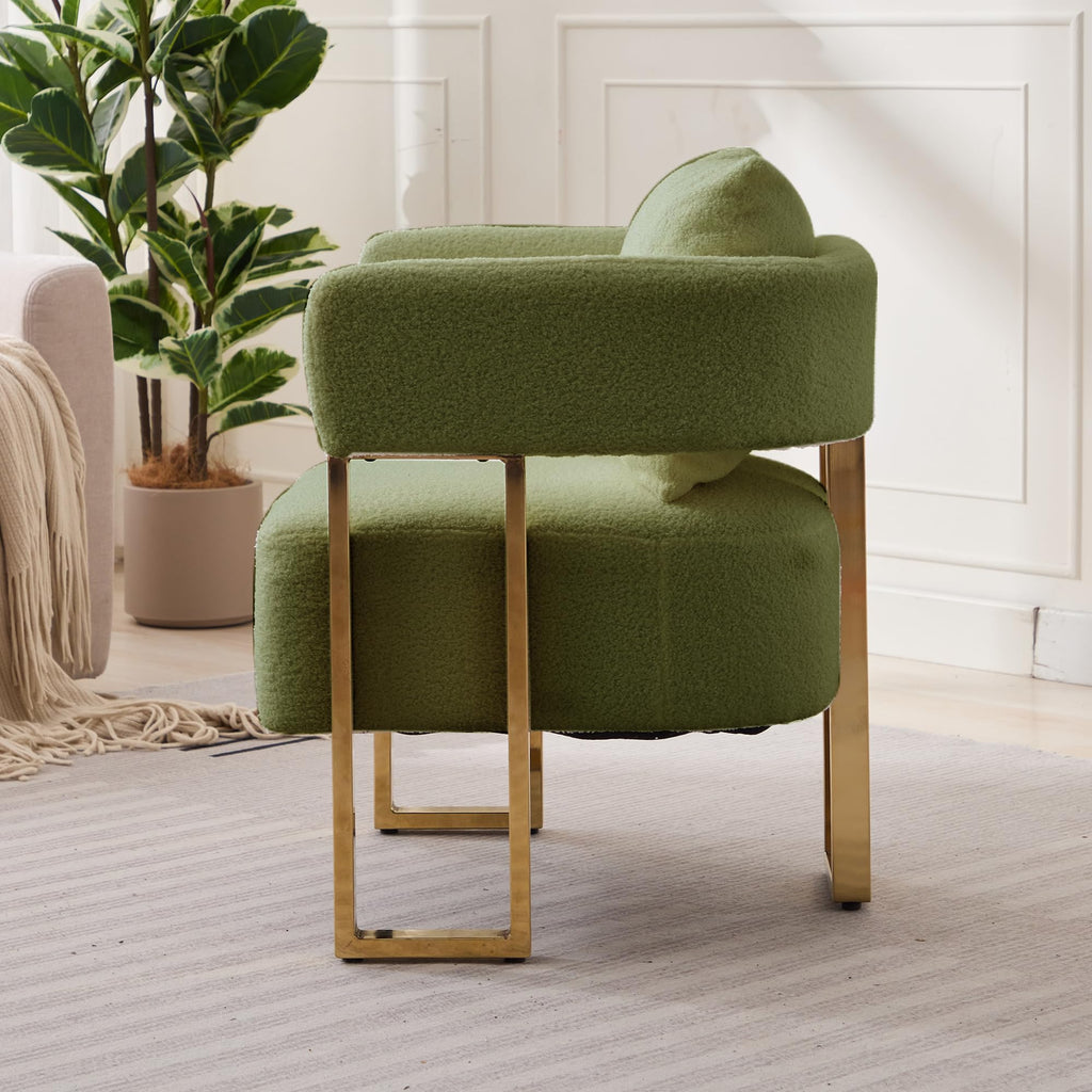 Green Teddy Accent Chair Set of 2 Upholstered Arm Chair V954662