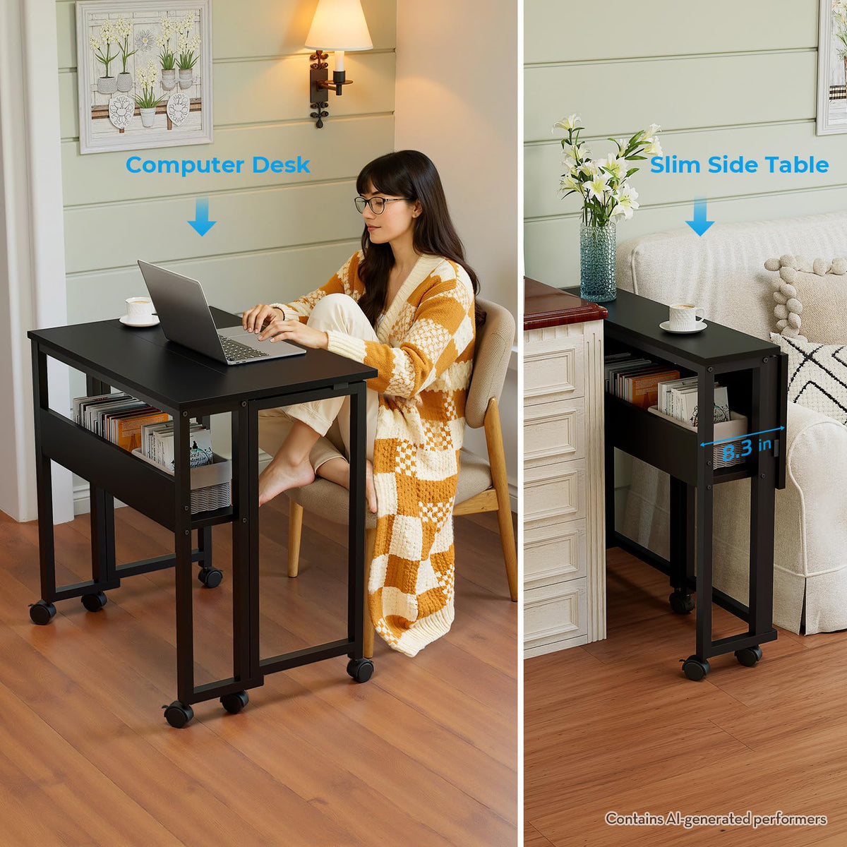 Folding Desk with Wheels F204779