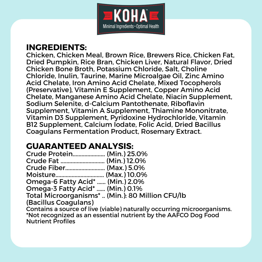 Limited Ingredient Chicken & Brown Rice Dog Food X96290