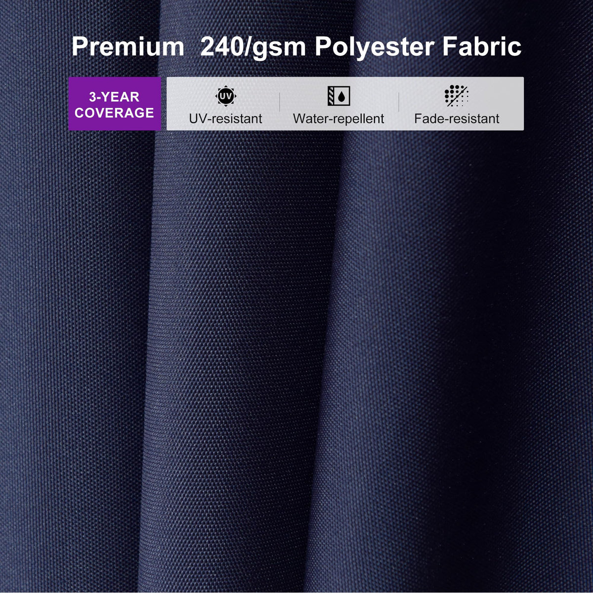 Navy Blue Cantilever Umbrella with Base E75026