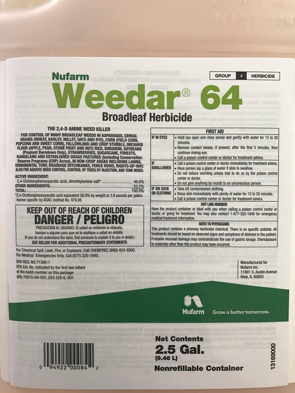 5 Gallons Liquid Herbicide T38098