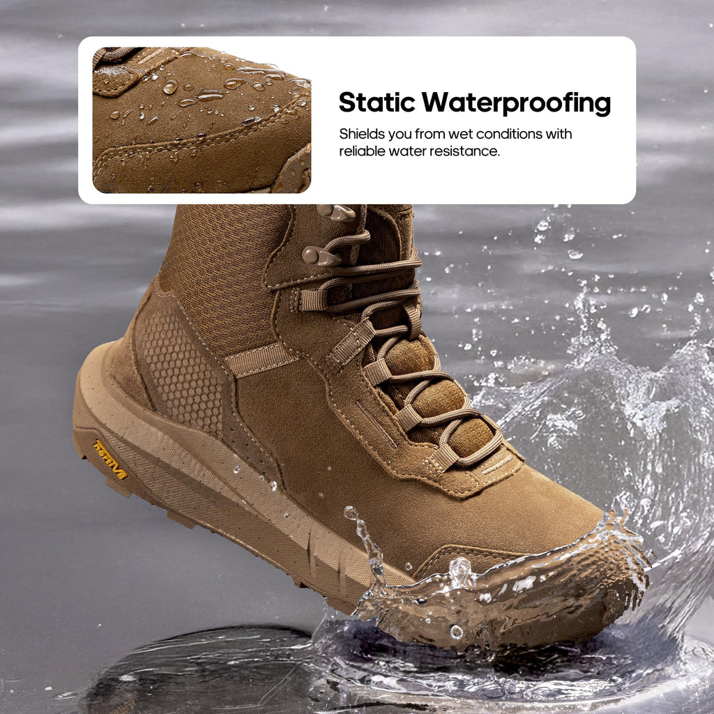 Waterproof Leather Tactical Work Boots D663