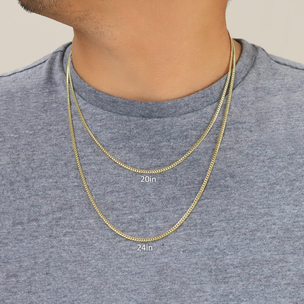 18k Yellow Gold Cuban Link Chain Necklace O884317