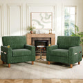 Green Mid Century Modern Accent Chair Set of 2 Y3099